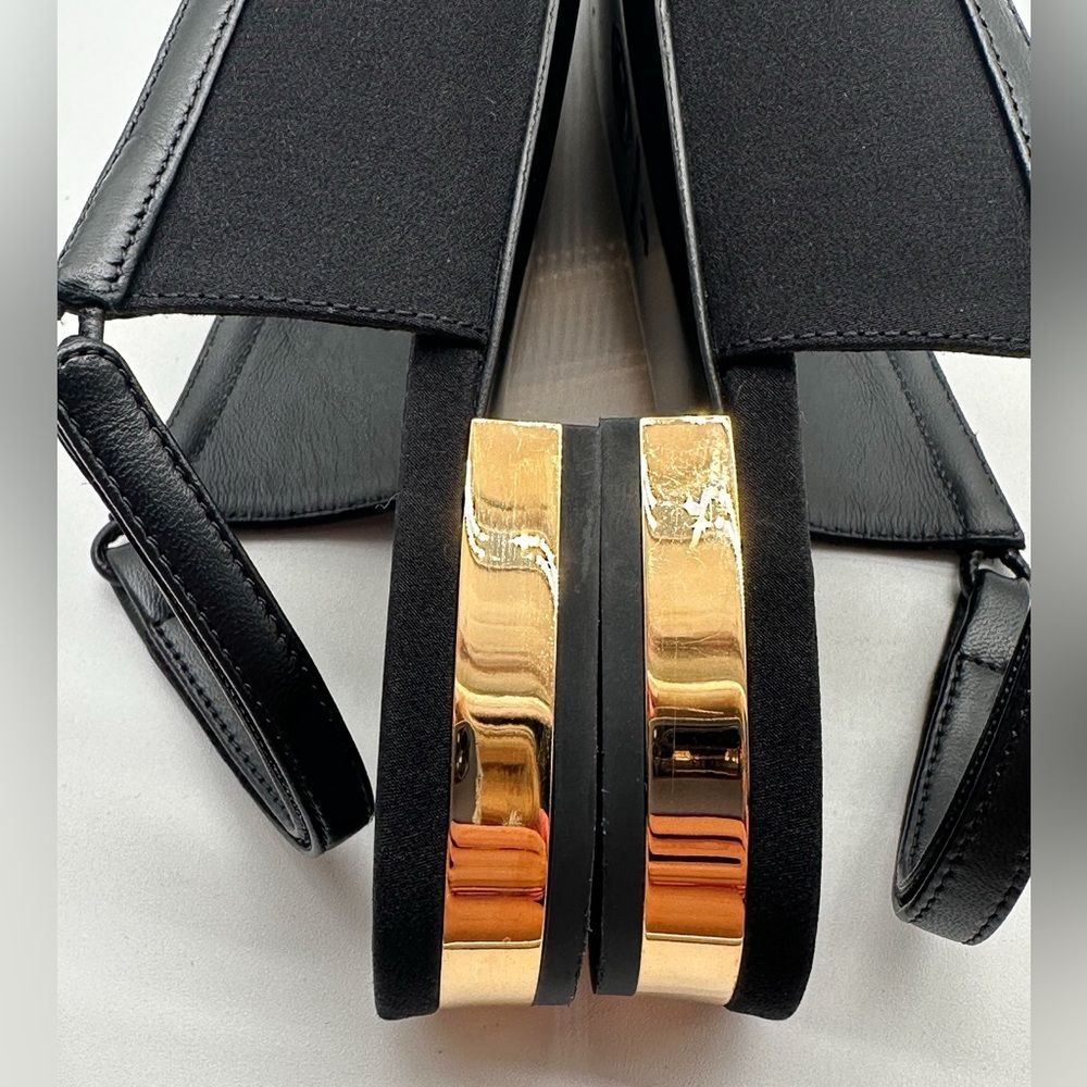 Chanel 2024 CC Logo Black Bow Grosgrain Slingback Ballerina Flats EU 37 - Picture 5 of 15